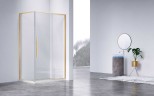 Душевой уголок Slim-N VSR-4SN8011CLG, 1100*800, брашированное золото, стекло прозрачное
