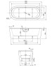 Акриловая ванна CEZARES SLIM CENTRAL-180-80-60-W37-SET