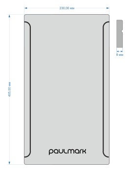 Разделочная доска PLATTE-405, HPL-пластик, Pl405-AN, антрацит, 405х230мм, Paulmark