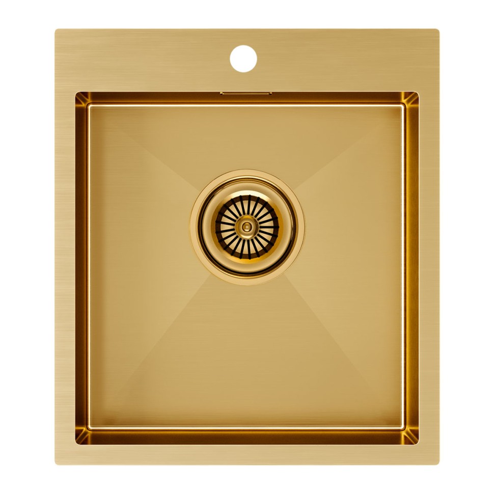 Мойка нерж. сталь KRONER 45, PM214551-BG, брашированное золото, 450х510мм, Paulmark