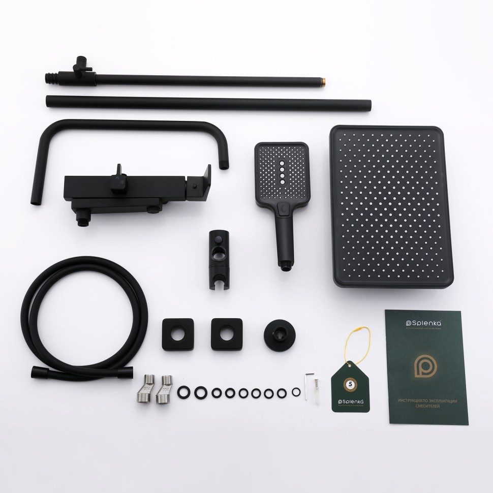 Душевая система Splenka для ванны и душа S02.24.06 Черный