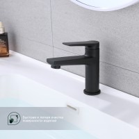 Смеситель Splenka для умывальника S04.10.06 Черный