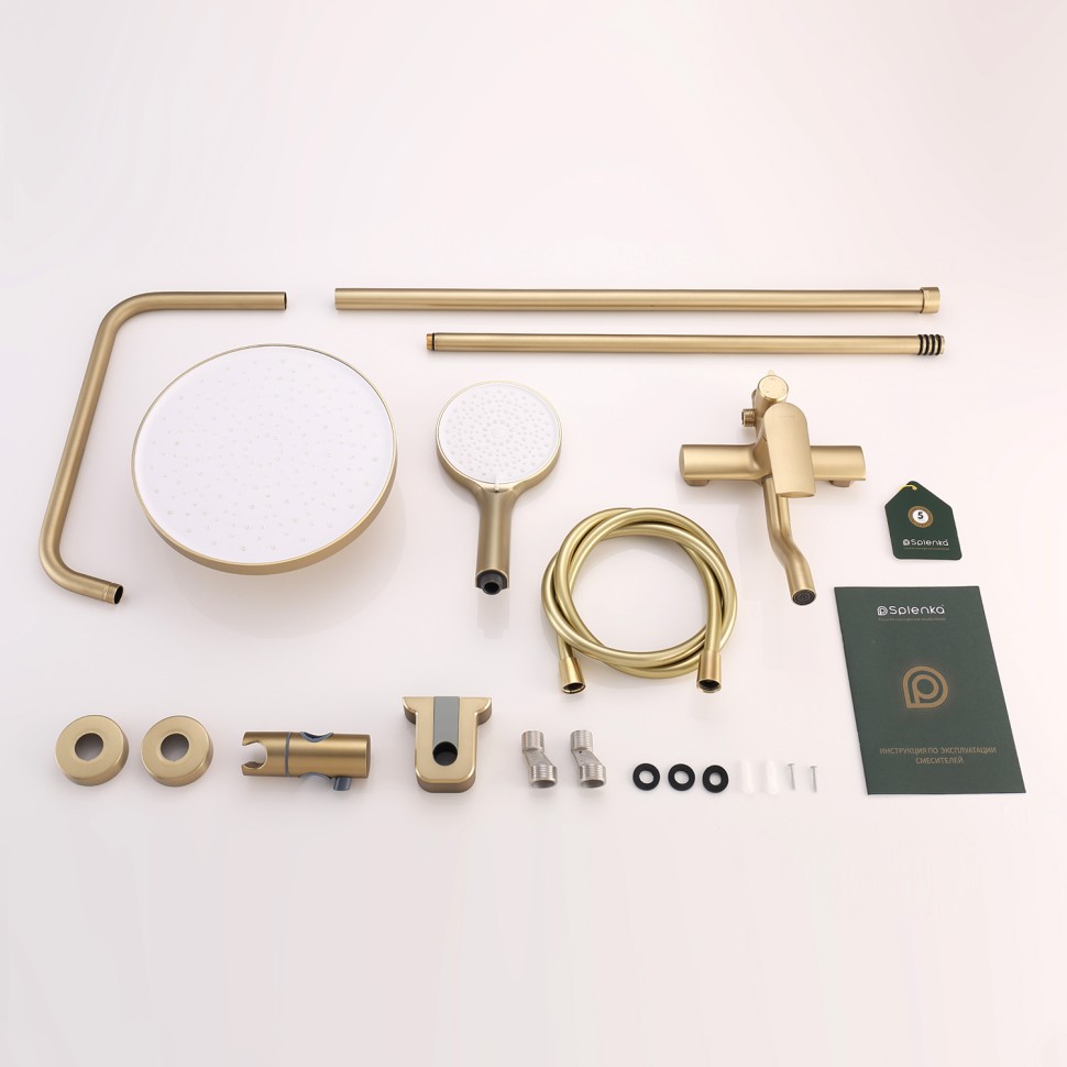 Душевая система Splenka для ванны и душа S50.24.03 Золотой сатин