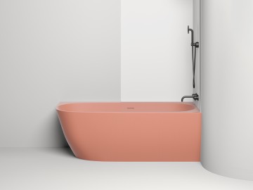 Ванна пристенная угловая SOFIA CORNER R 170x85 покраска по RAL полностью S-Stone Матовое