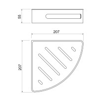 Полка угловая Timo Luiro 18577/03 черный