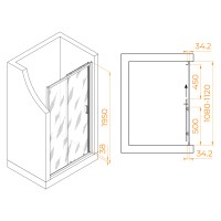 Душевая дверь RGW PA-14B (Прозрачное, 1100)