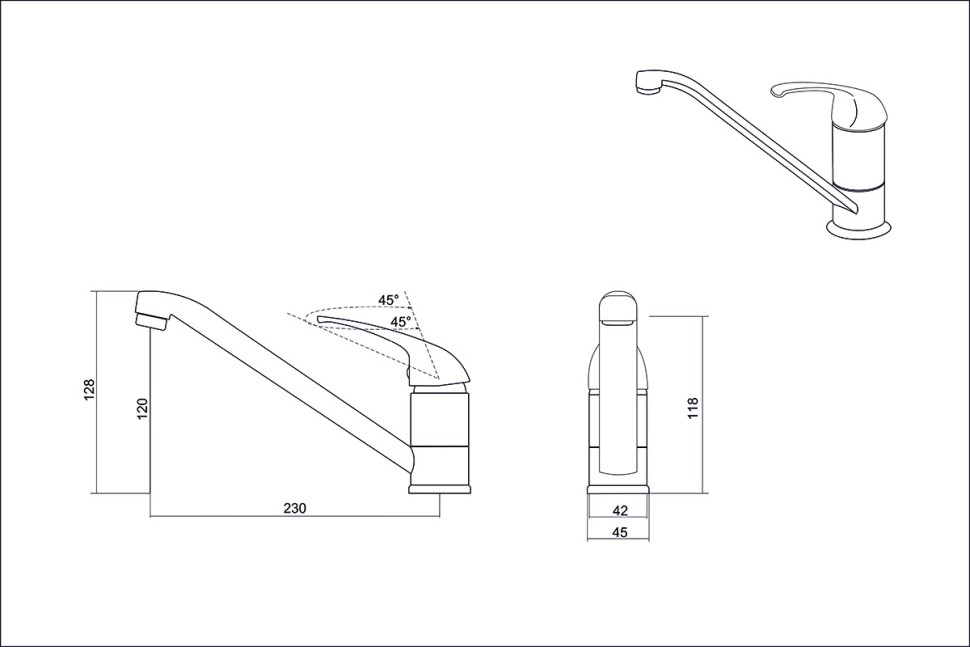 Смеситель EMAR EC-3009 3009.4 Берилл
