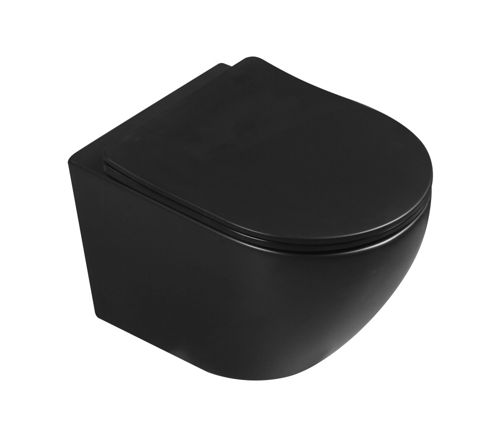 Унитаз подвесной MILLEAU Vortex MYL038SMB с микролифтом (матовый черный) / Tornado