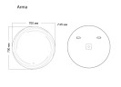 Зеркало ARMA D700 (700*700*45) LED с сенсорным выключателем
