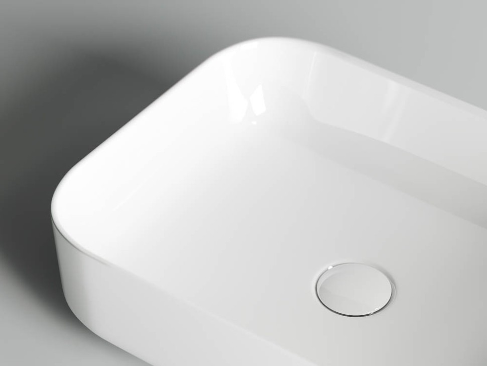 Умывальник чаша накладная прямоугольная Element 500x390x130мм