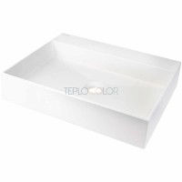 Гранитная раковина, на столешницу, с бортиком для смесителя - 500x400 мм