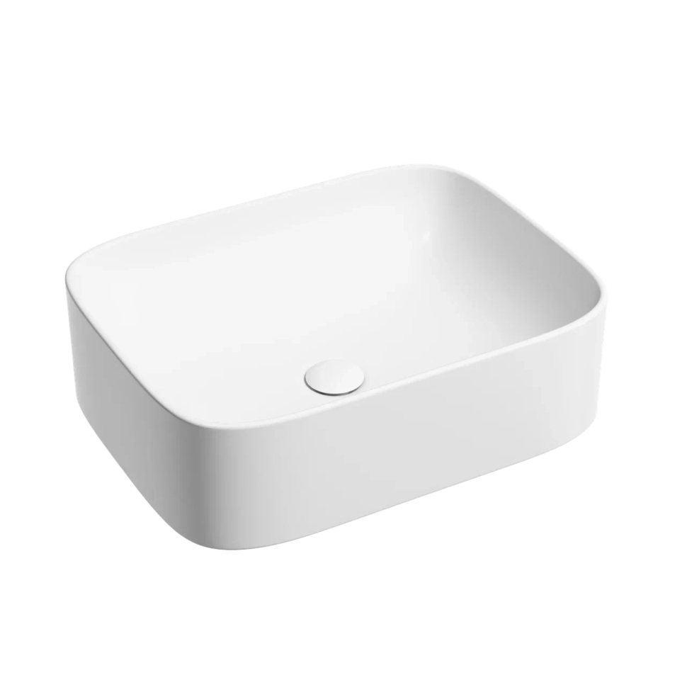 Умывальник чаша накладная прямоугольная (цвет Белый Матовый) Element 505x380x150мм
