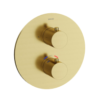 Душевой комплект с термостатом SANCOS Etna, с внутренней частью, брашированное золото, PVD покрытие, арт. SC9010BG