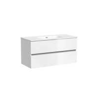 Тумба подвесная SANCOS Urban 990х450х550, c двумя ящиками оснащенными доводчиками, белый глянец , арт. UR100W