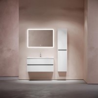 Тумба подвесная SANCOS Urban 990х450х550, c двумя ящиками оснащенными доводчиками, белый глянец , арт. UR100W