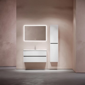 Тумба подвесная SANCOS Urban 990х450х550, c двумя ящиками оснащенными доводчиками, белый глянец , арт. UR100W