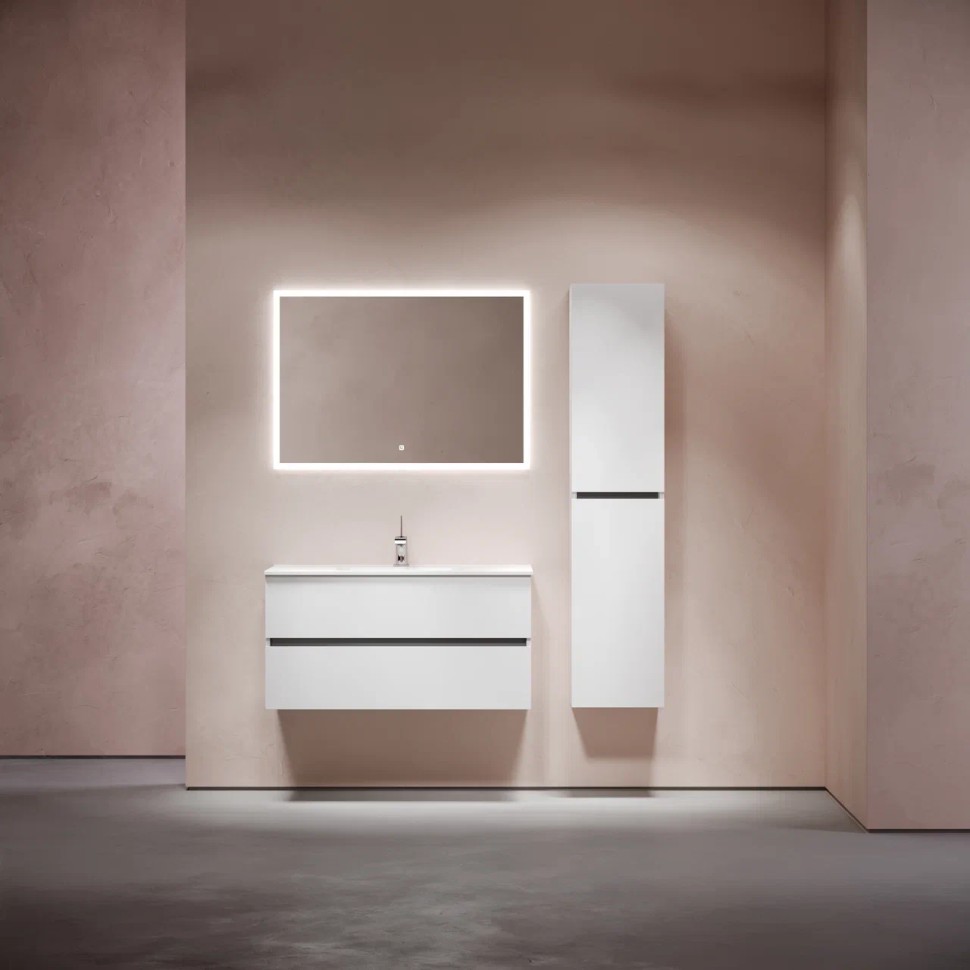 Тумба подвесная SANCOS Urban 990х450х550, c двумя ящиками оснащенными доводчиками, белый глянец , арт. UR100W