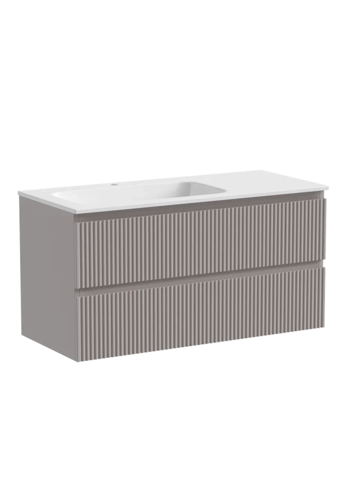 Тумба подвесная SANCOS Snob R левая 995х445х500, c двумя ящиками оснащенными доводчиками, Doha Soft, арт.SNR100LSM