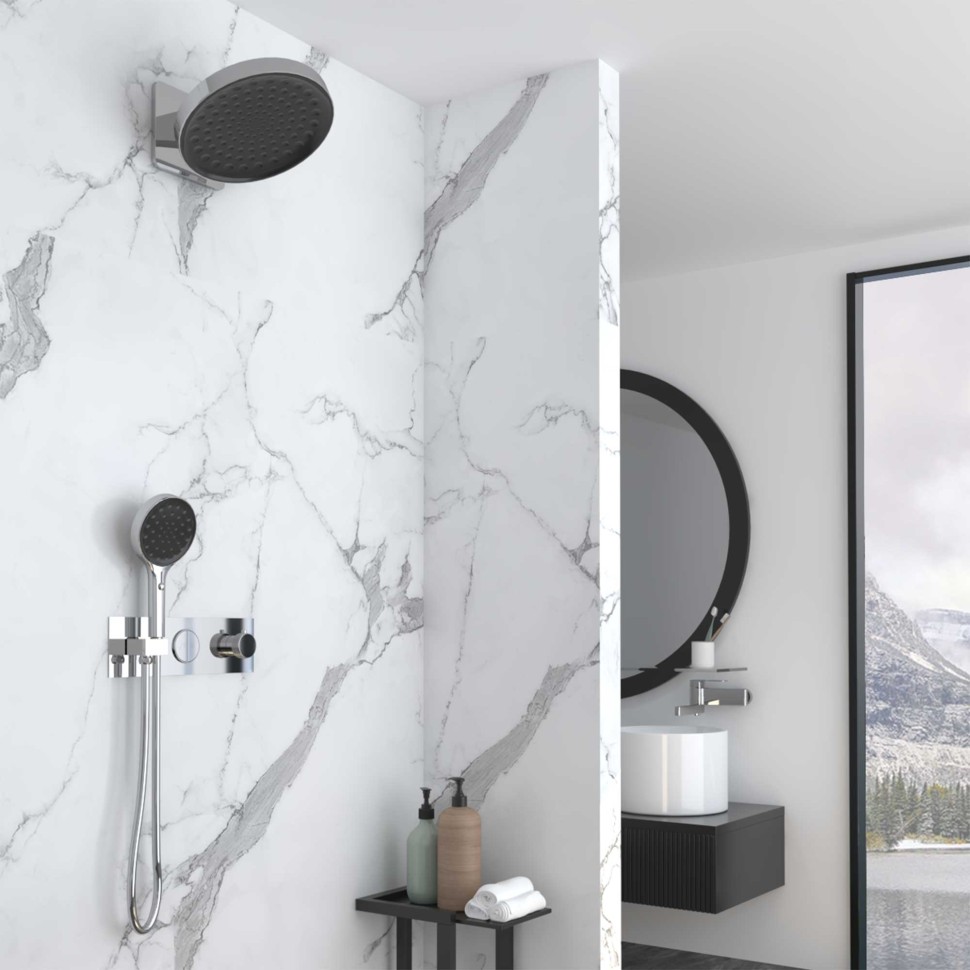 Душевой комплект VSFW-422TI3CH встраиваемый, термостатический, двухрежимный, хром