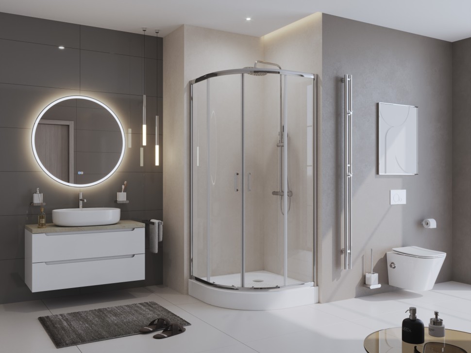 Акриловый поддон BelBagno TRAY-BB-R-80-550-15-W