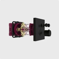 AQM8801MB Встраиваемый термостат с регулировкой напора на 2 потр., черный матовый