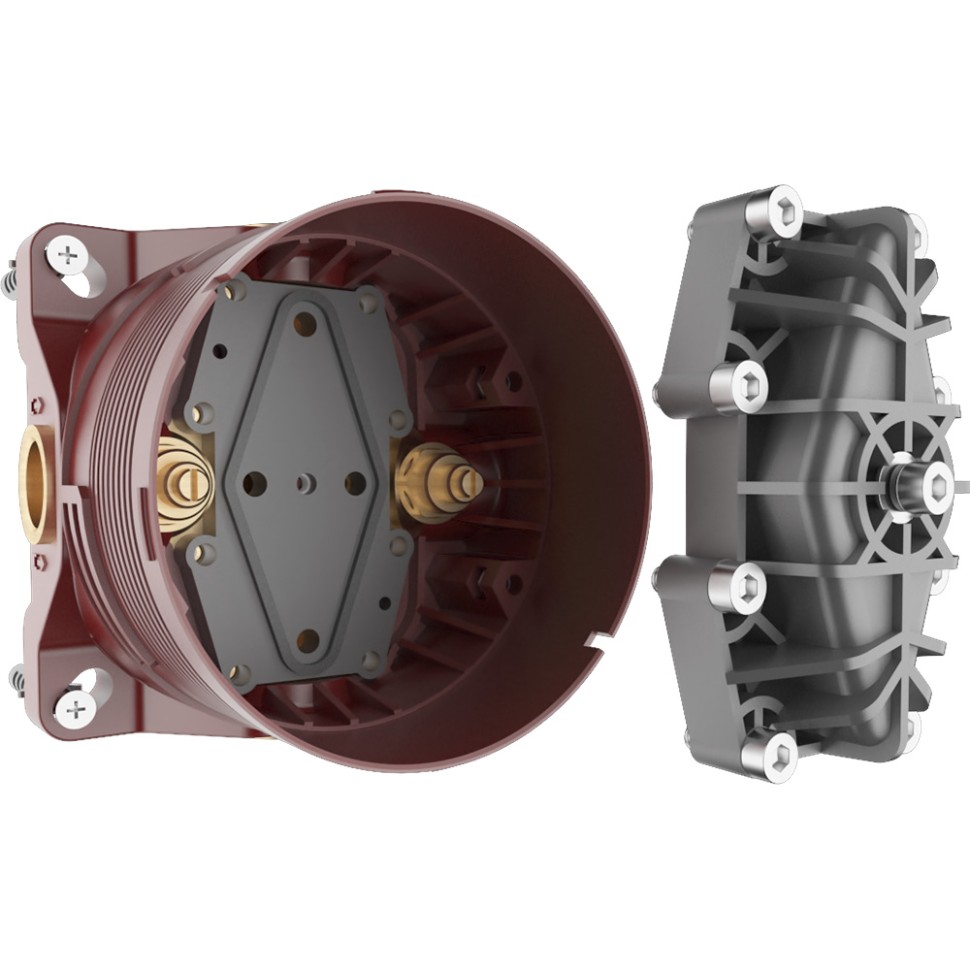 AQM8407CR Набор для комплектации ванны с изливом и термостатом с регулировкой напора, хром