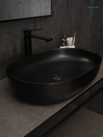 Раковина Gid Bm1348 53355 накладная черная матовая 61x41x13.5