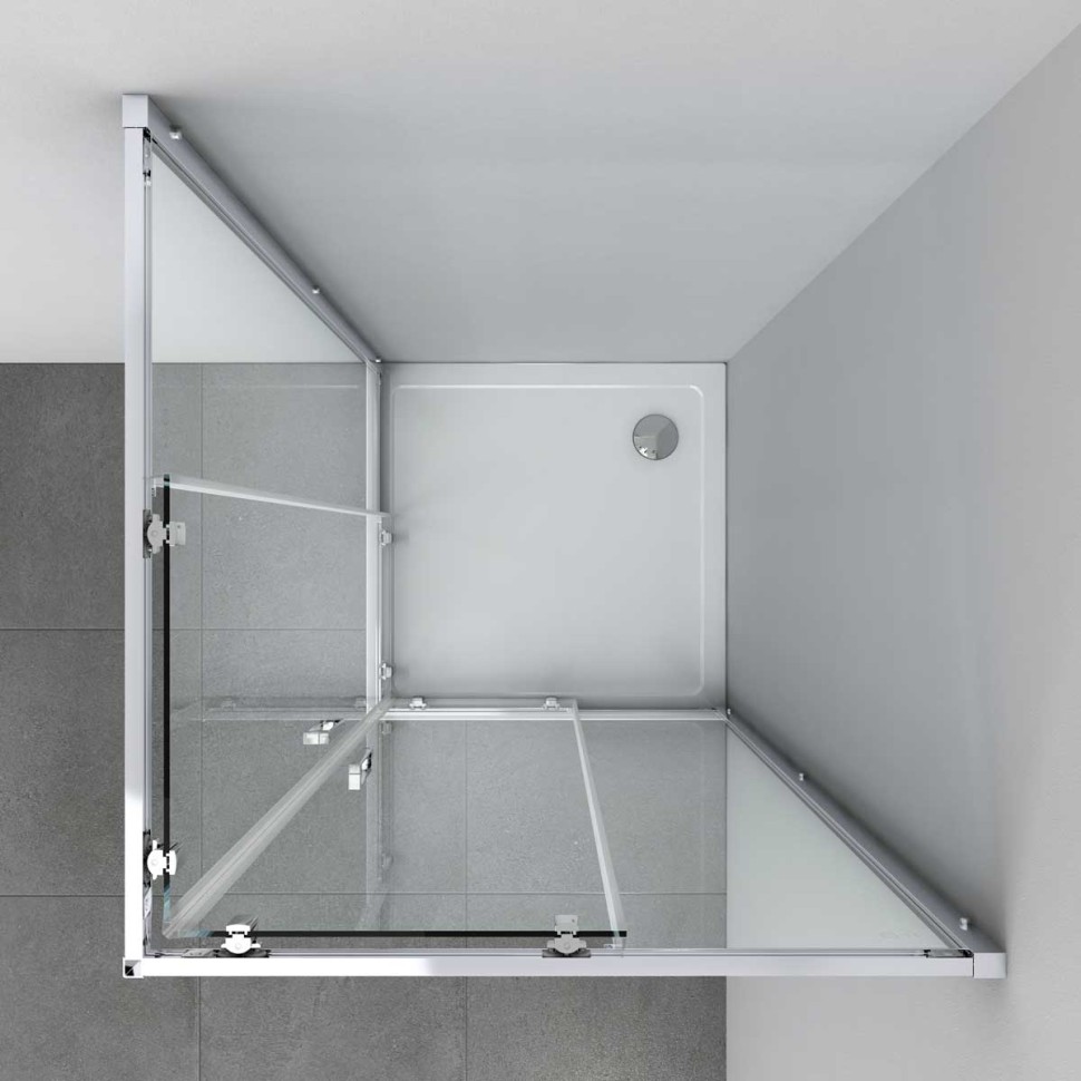 Душевой уголок Alpha VSS-3AL900MT, 900*900, хром, стекло текстурное