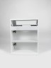 Тумба под раковину для ванной подвесная Uperwood Modul 50 см, белая/графит