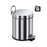 Ведро-контейнер BERGES для мусора с педалью 5 л, микролифт,хром
