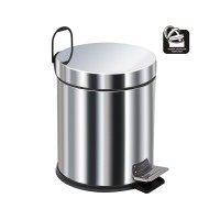 Ведро-контейнер BERGES для мусора с педалью 5 л, микролифт,хром