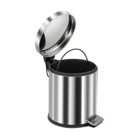 Ведро-контейнер BERGES для мусора с педалью 5 л, микролифт,хром