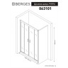 Душевая дверь BERGES PORTA 120-140