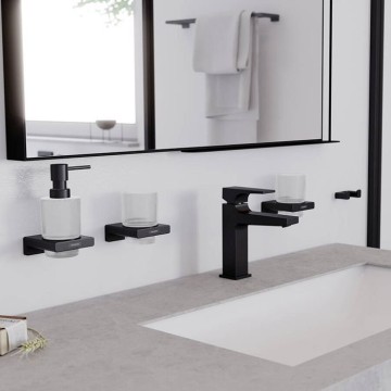 Крючок двойной Hansgrohe AddStoris, Черный матовый, 41755670
