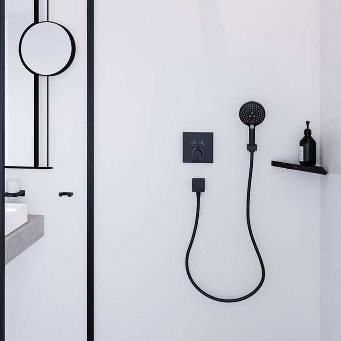 Крючок двойной Hansgrohe AddStoris, Черный матовый, 41755670