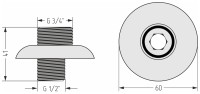 Отражатель d 60 с эксцентриком (G 1/2&quot; НР х G 3/4&quot; НР)