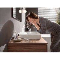 Смеситель для раковины Hansgrohe Vivenis без сливного гарнитура 75022700, белый матовый