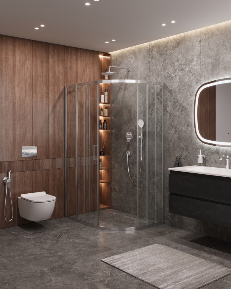 Душевой уголок CEZARES MOLVENO-RH-2-120/90-C-Cr-IV