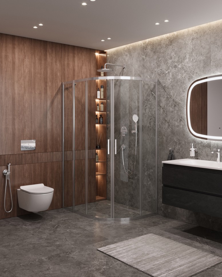 Душевой уголок CEZARES MOLVENO-RH-2-120/90-C-Cr-IV