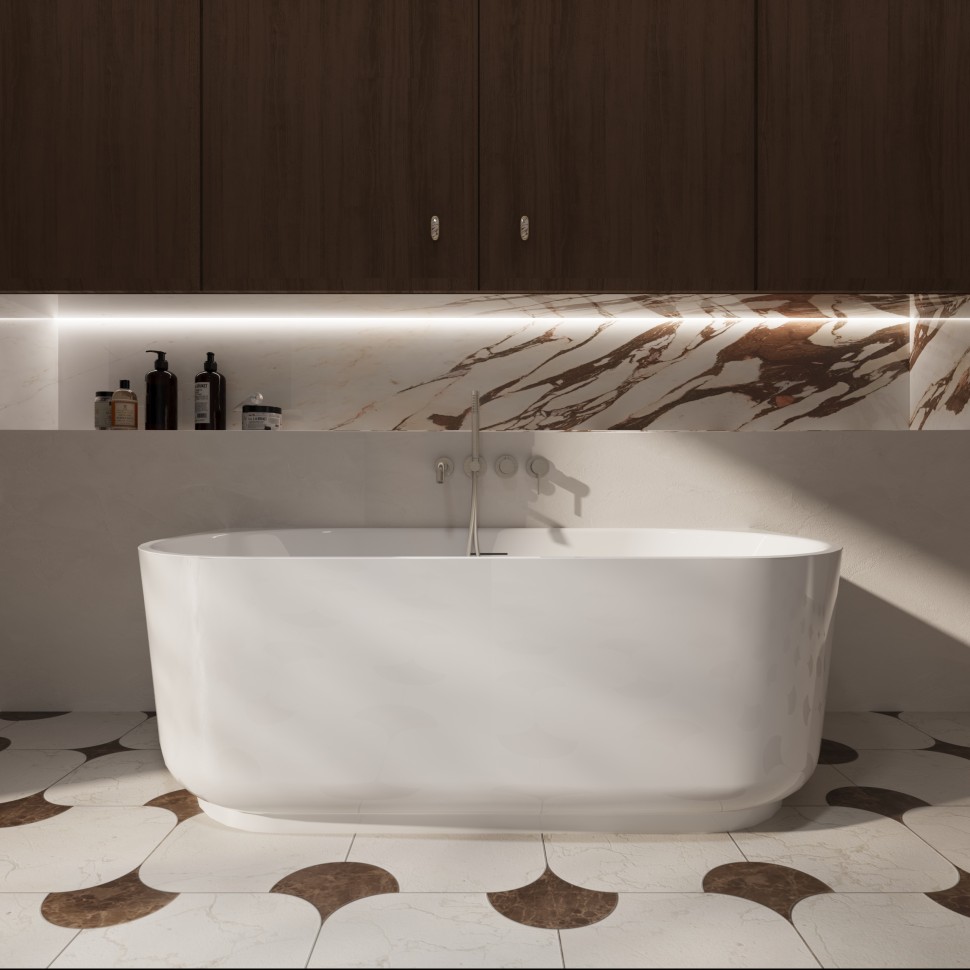 Смеситель для ванны Groove VBTW-4G1BN, встраиваемый, брашированный никель