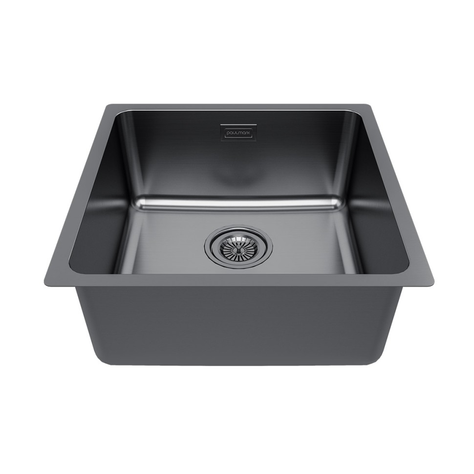 Мойка YUNI 44 UNI, нерж. сталь, YU44-GM, вороненая сталь, 440х440мм, Paulmark