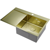 Кухонная мойка Omoikiri Akisame 78-R-LG нерж. сталь/светлое золото