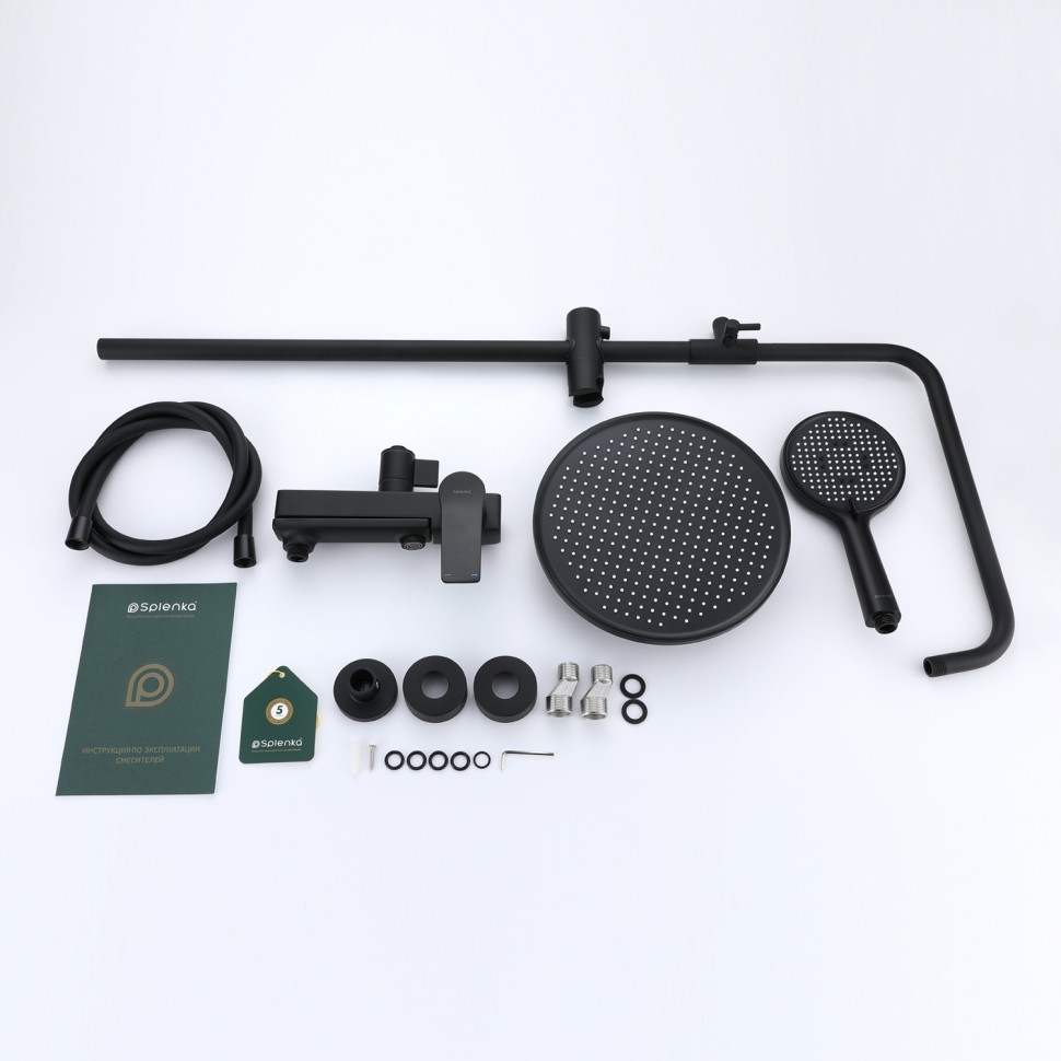 Душевая система Splenka для ванны и душа S04.24.06 Черный