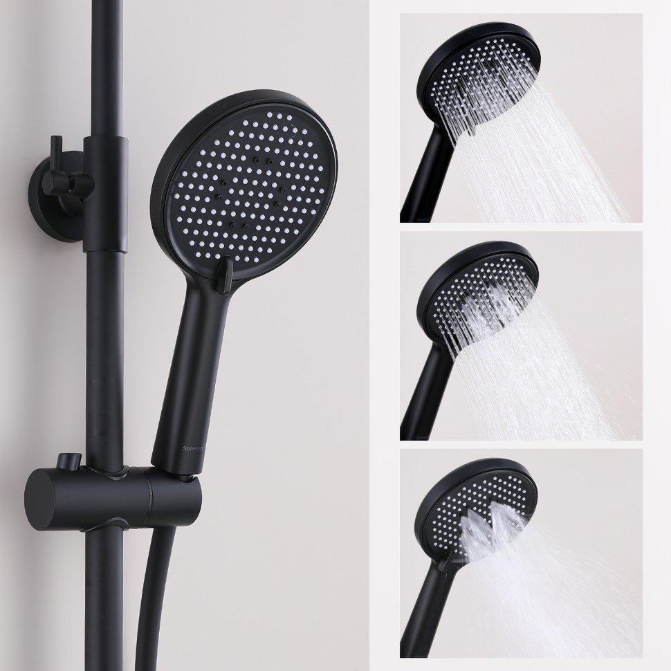 Душевая система Splenka для ванны и душа S04.24.06 Черный