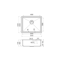 Кухонная мойка Omoikiri Kasen 54-16-INT-IN нерж. сталь/нержавеющая сталь