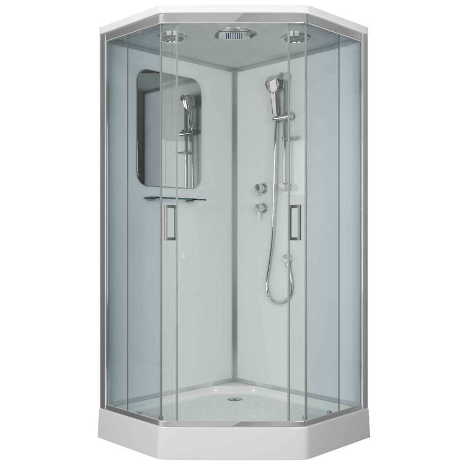 Душевая кабина Niagara Premium NG-6002-01D (100х100х220) низкий поддон(16 см),стекло прозрачное,4 места