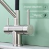Смеситель Splenka для кухни со съемным гибким изливом, с магнитным фиксатором излива, с подключением фильтра питьевой воды S70.62.05 Сатин