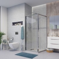 Боковая стенка Niagara Nova NG-A100 (100х195) хром,стекло прозрачное,1 место