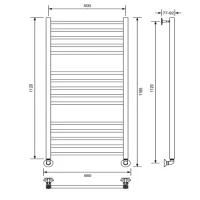 Полотенцесушитель водяной Veconi Vero-A, 50/120, черный