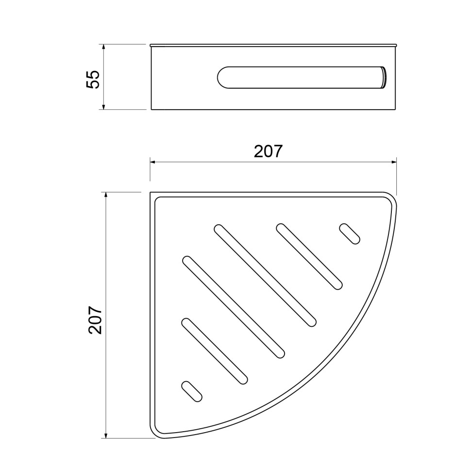 Полка угловая Timo Luiro 18577/13 никель